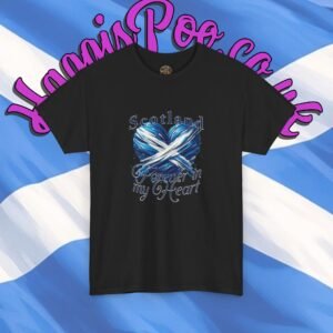 Scotland Forever in my Heart Unisex Tee, Scottish Love T-shirt, Scotland Pride Shirt, Scotland Gift, Scottish Heritage Top