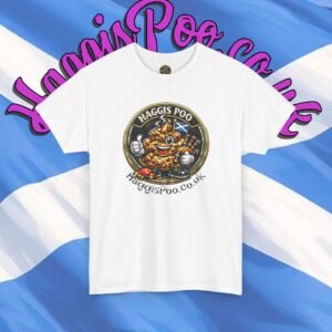 Haggis Poo Graphic Tee — Scottish Novelty Logo T-Shirt