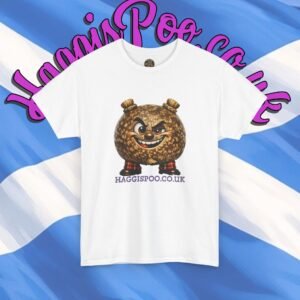 Haggis Character T-Shirt — Cute Scottish Haggis Mascot Tee (Haggisspoo.co.uk)