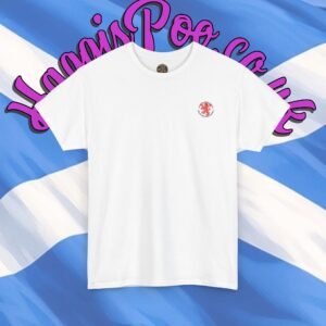 Scottish By Choice Lion Rampant Tee — 'Sassenach By Birth' Chest Print Heritage Graphic T-Shirt
