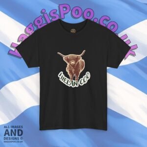 Highland Cow Illustration Tee | Hielan Coo Scottish Cattle Shirt